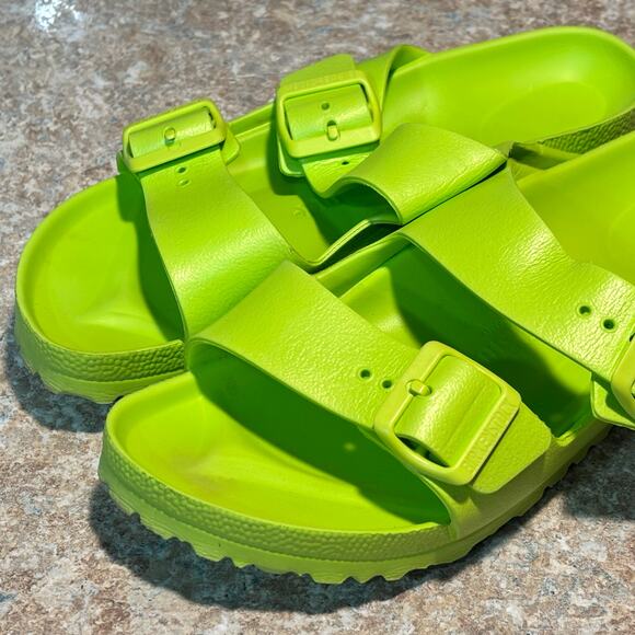 Birkenstock Arizona Essentials Green EVA Slip On Slide Sandals Size 39 - Picture 2 of 12